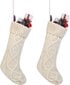 Twist-neulottu joulusukkasetti Pure Color White Ivory Classic Decoration 45,72 cm, 2-osainen setti hinta ja tiedot | Joulukoristeet | hobbyhall.fi