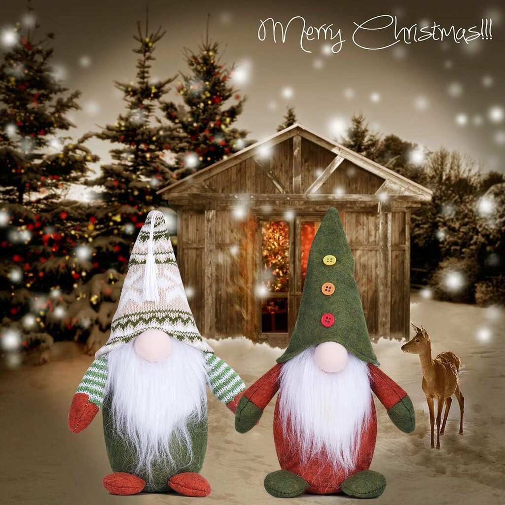 Christmas Gnomes 2 Pack, ruotsalainen Gnome-pehmoornamentti hinta ja tiedot | Joulukoristeet | hobbyhall.fi