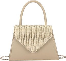 Mini Pu Nahka Top Handle Laukut Olkiläppä Clutch Käsilaukku Ketju Crossbody Laukku Naisten Tytöille, Khaki hinta ja tiedot | Jalkineiden ja vaatteiden hoitotuotteet | hobbyhall.fi