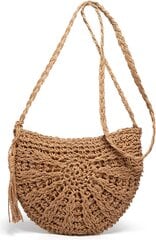 Naisten Straw Crossbody Laukut Weave Rattan Summer Beach Olkalaukku Käsilaukut hinta ja tiedot | Jalkineiden ja vaatteiden hoitotuotteet | hobbyhall.fi