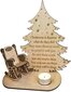 Joulumuistokynttilä Koristeellinen puinen kynttilänjalka rakkaiden muistamiseen henkilökohtaisella tuolilla, Merry Christmas Paradise Memorial Tea Light -kynttilänjalka hinta ja tiedot | Joulukoristeet | hobbyhall.fi