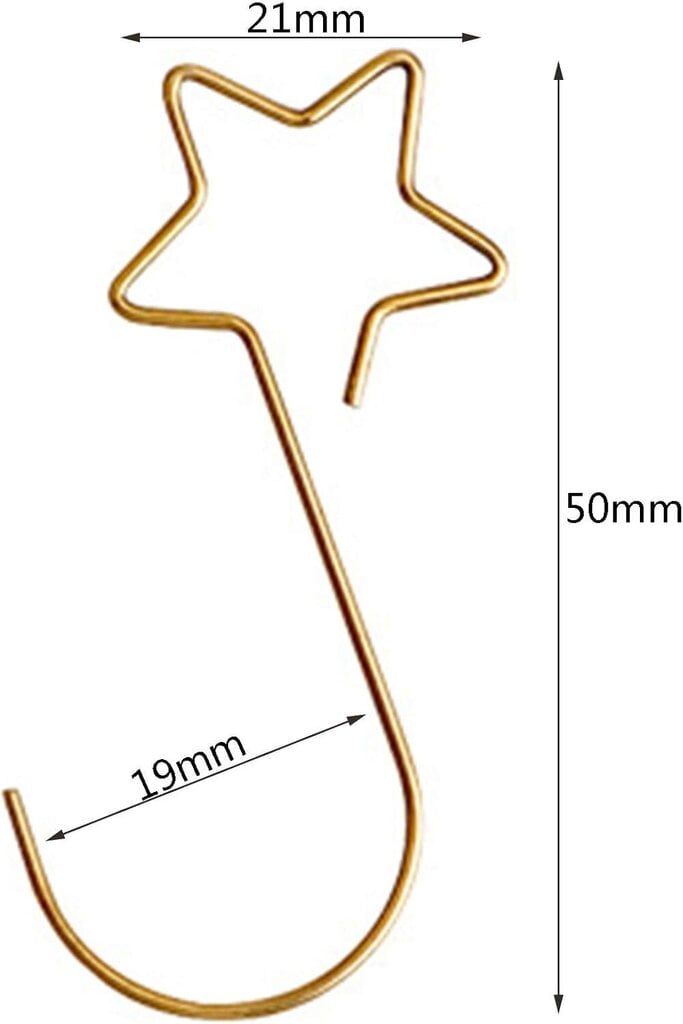 200 kpl joulukoristeita Koukut Metalliset tähden muotoiset ripustimet joulukuusikoristeisiin, 2 tuuman pituus hinta ja tiedot | Joulukoristeet | hobbyhall.fi