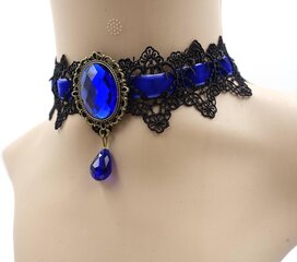 Retro käsintehty askartelupitsi Royal Court Vampire Choker goottilainen kaulakoru rannekoru musta riipus cha hinta ja tiedot | Jalkineiden ja vaatteiden hoitotuotteet | hobbyhall.fi