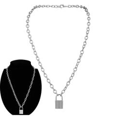 1kpl Alloy Choker kaulakoru Lukko riipus naisille miehille Chunky Chain punk goottilaiset kaulakorut - hopea hinta ja tiedot | Jalkineiden ja vaatteiden hoitotuotteet | hobbyhall.fi