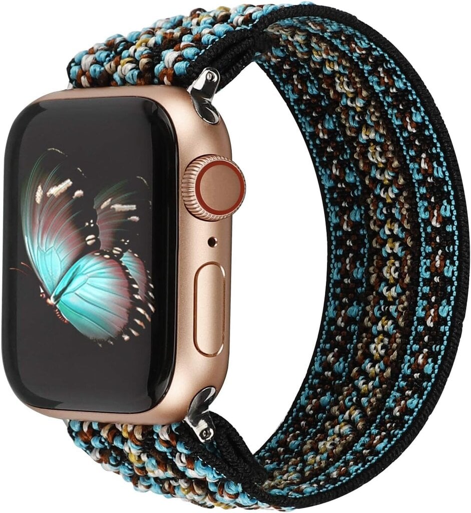 Joustava nauha, joka on yhteensopiva Apple Watch Rannekorujen kanssa Joustava Solo Loop 38/40Mm Boho hinta ja tiedot | Jalkineiden ja vaatteiden hoitotuotteet | hobbyhall.fi