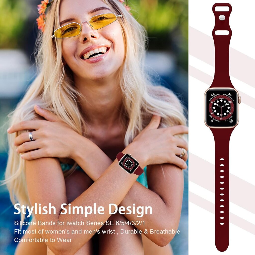 Pack Slim Ranneke Yhteensopiva Apple Watch Ranneke 38mm 40mm Naisten Miesten kanssa hinta ja tiedot | Jalkineiden ja vaatteiden hoitotuotteet | hobbyhall.fi