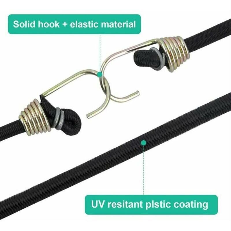 Musta 10 kpl kiristimet koukuilla Mini Elastic Heavy Duty Uni hinta ja tiedot | Jalkineiden ja vaatteiden hoitotuotteet | hobbyhall.fi