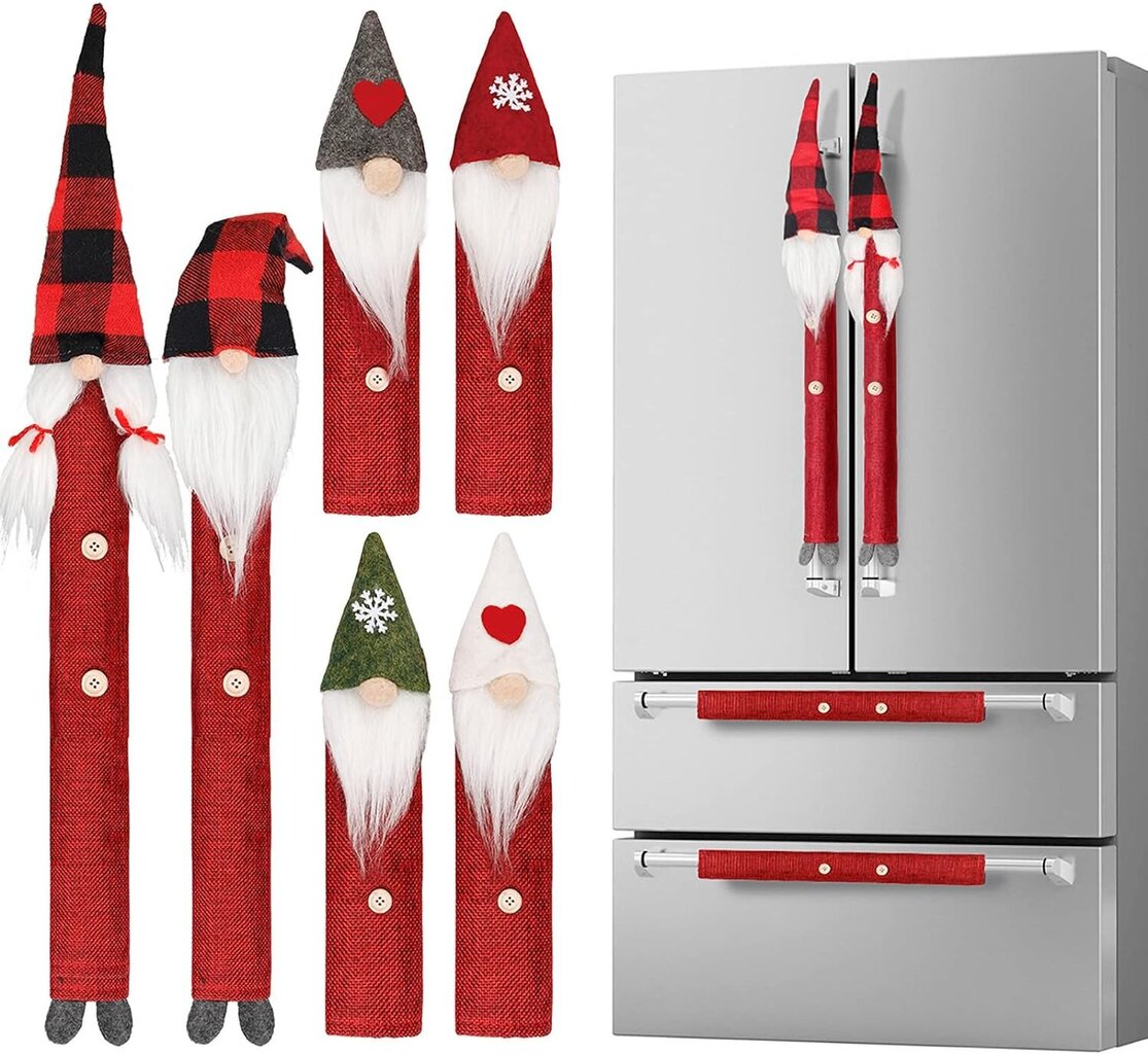 Gnome Christmas jääkaapin kahvasuojukset, 8 kpl, suloinen ruotsalainen Tomte Kitchen Applia hinta ja tiedot | Joulukoristeet | hobbyhall.fi