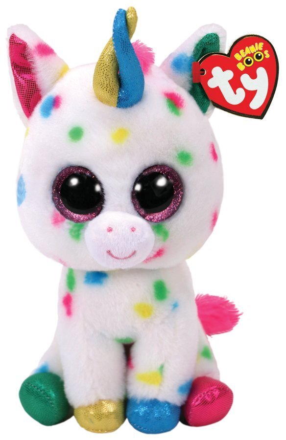 Pehmolelu TY Beanie Boos HARMONIE, värillinen yksisarvinen, 15 cm, 36898 hinta ja tiedot | Pehmolelut | hobbyhall.fi