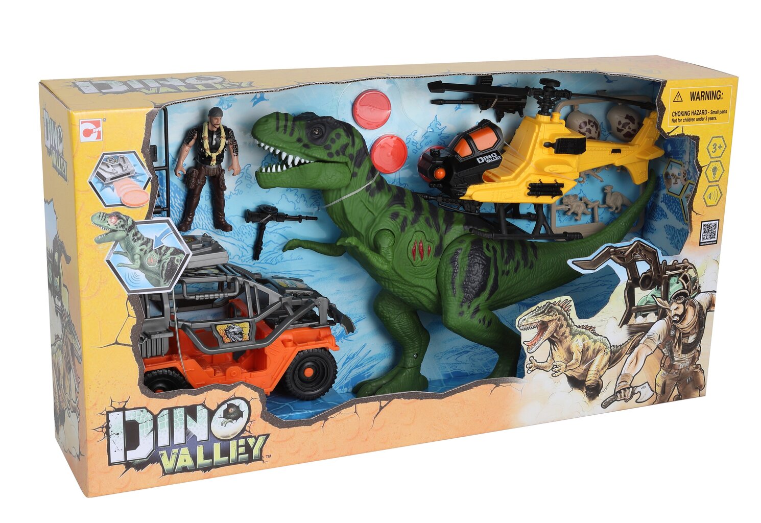 CHAP MEI setti Dino Valley T-Rex Revenge Playset hinta ja tiedot | Poikien lelut | hobbyhall.fi