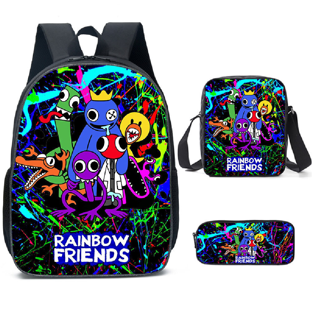 Rainbow Friends -sarjakuvareppusetti - Reput, Messenger-laukut hinta ja tiedot | Koulureput ja -laukut | hobbyhall.fi