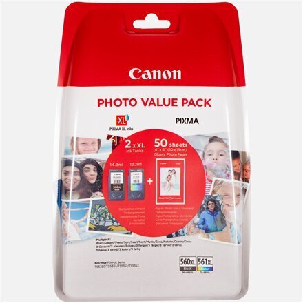 Canon PG-560XL Black and CL-561XL Colour hinta ja tiedot | Tulostustarvikkeet | hobbyhall.fi