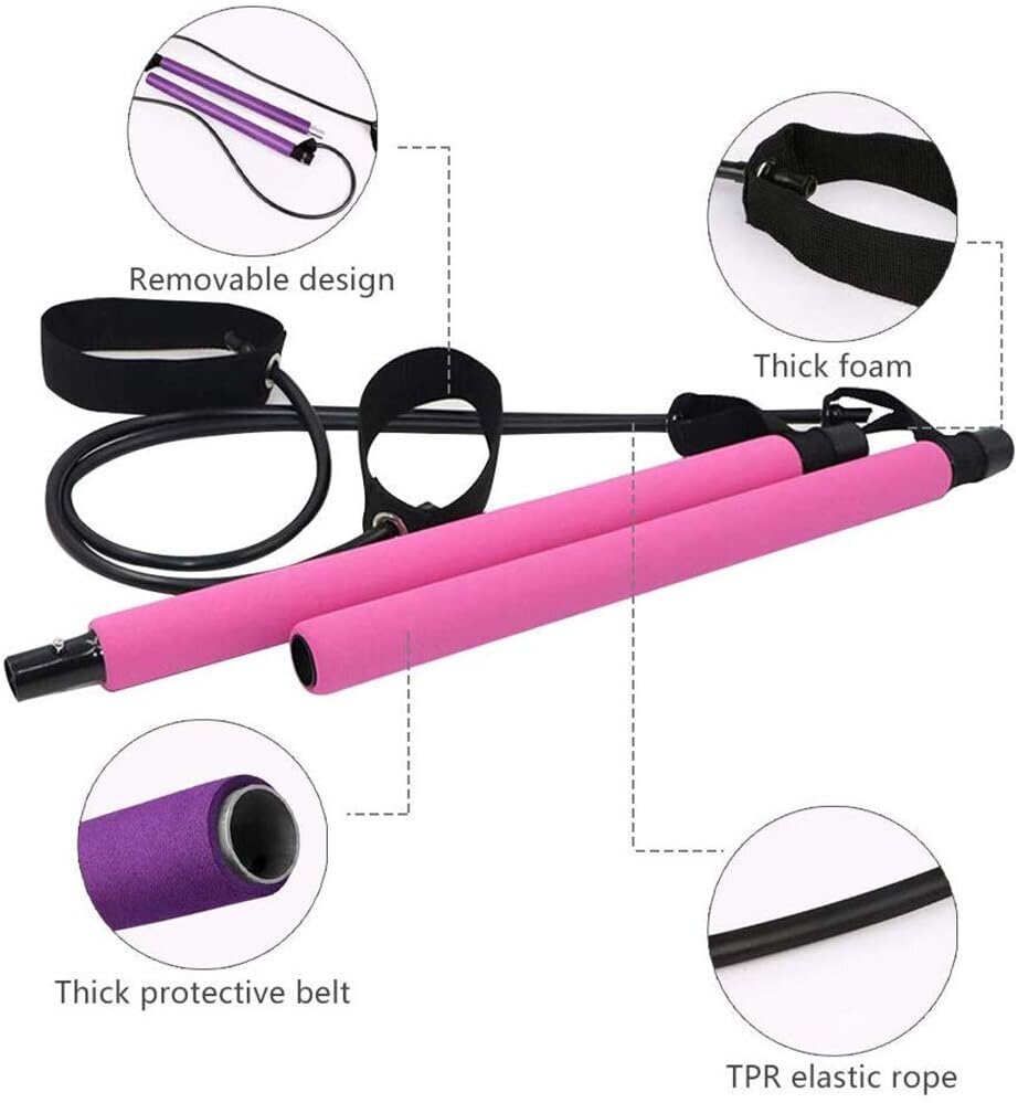 Kannettava Pilates Bar Kit Resistance Band Yoga Pilates Stick hinta ja tiedot | Joogatarvikkeet | hobbyhall.fi