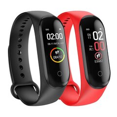 M4 Smart Watch Ranneke Verenpaine Rannekoru Ranneke Fitness Tracker Sykettä_Red hinta ja tiedot | Miesten kellot | hobbyhall.fi