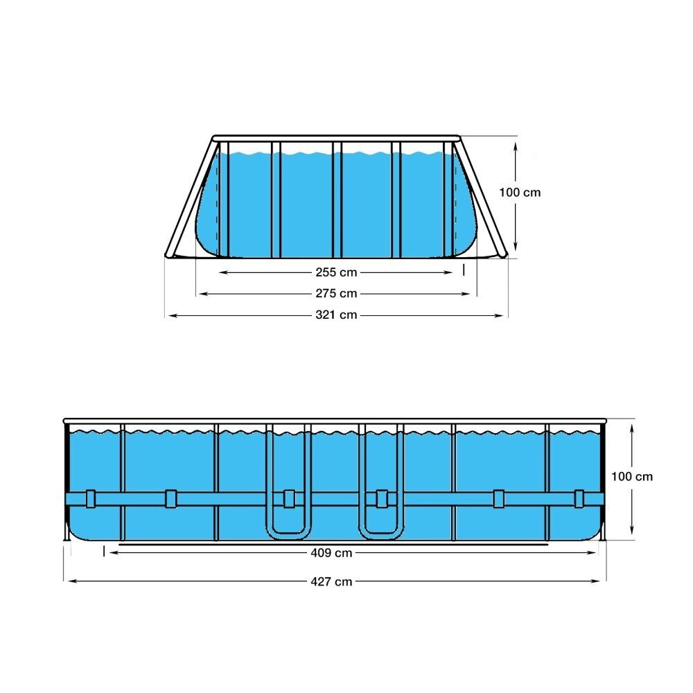 Kehyksellinen uima-allas Jilong Super Rattan, 427x275x100 cm hinta ja tiedot | Uima-altaat | hobbyhall.fi