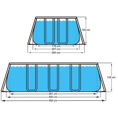 Jilong Passaat runkoinen uima-allas, 400 x 207 cm hinta ja tiedot | Uima-altaat | hobbyhall.fi