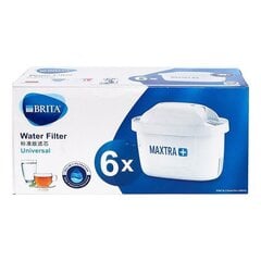 BRITA MAXTRA + Pack 6 vedensuodatinpatruunaa, yhteensopiva BRITA-suodatinkannujen kanssa, jotka vähentävät kalkkia, klooria ja muita aineita, valkoinen hinta ja tiedot | Uima-altaat | hobbyhall.fi