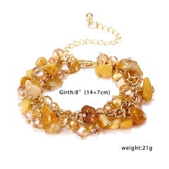 Broken Gem rannekoru, Blessing Good Luck Crystal Yoga Bead kaulakoru, punainen hinta ja tiedot | Rannekorut | hobbyhall.fi