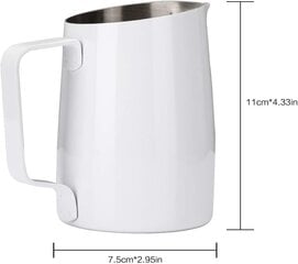 Espresso Maidonvaahdotin ruostumaton teräs, Coffee Latte Art Cup 420ml hinta ja tiedot | Juomapullot | hobbyhall.fi