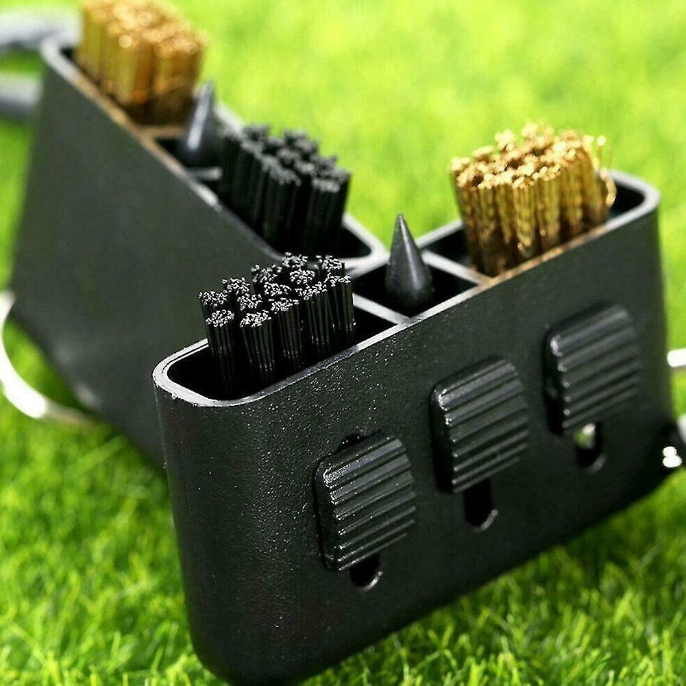 Yaju 3-in-1 Golf Cleaning Brush Club Ball Groove Mini Cleaner -työkalusarja Ale Hot (musta) (1 kpl) hinta ja tiedot | Golf | hobbyhall.fi