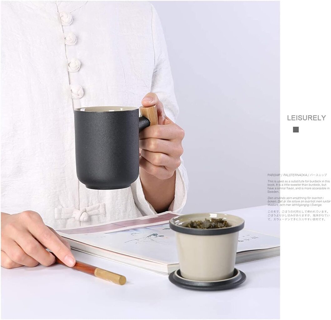 Creative Ceramic Tea Cup kannella ja Infuser japanilainen keramiikka hinta ja tiedot | Kahvipannut ja teekannut | hobbyhall.fi