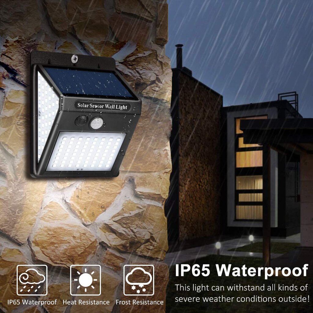 Solar Motion Sensor Light Outdoor, 3 Modes Solar Powered Outdoor hinta ja tiedot | Puutarha- ja ulkovalot | hobbyhall.fi