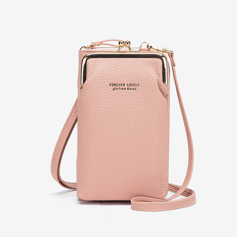 Naisten puhelinlaukku Crossbody puhelinpussi Mini matkapuhelimen kukkaro Olkalaukku Lompakko, vaaleanpunainen hinta ja tiedot | Naisten laukut | hobbyhall.fi