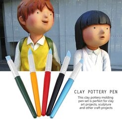 Clay Tools Pottery Sculpting Tools 5kpl / setti Silikonipehmeä pää hinta ja tiedot | Maalaustarvikkeet | hobbyhall.fi