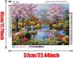 Timanttimaalaus Täys strassit Tree Bridge Lake Maisema Tee tee-se-itse 5D-kirjonta Timantti hinta ja tiedot | Taulut | hobbyhall.fi