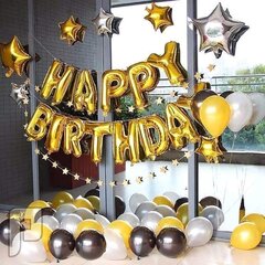 Lovoir Gold Happy Birthday Ilmapallot Banneri 16 tuumaa Mylar Folio Kirjaimet Syntymäpäiväkyltti Banneripallo hinta ja tiedot | Taulut | hobbyhall.fi