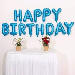 Lovoir Blue Happy Birthday Ilmapallot Banneri 16 tuumaa Mylar Folio Kirjaimet Syntymäpäiväkyltti Banneripallo hinta ja tiedot | Taulut | hobbyhall.fi