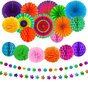 21-osainen juhlasisustussarja Riippuva Paperi Viuhka Paperi Lyhty Hunajakenno Pom Pom Garland Juhla hinta ja tiedot | Taulut | hobbyhall.fi