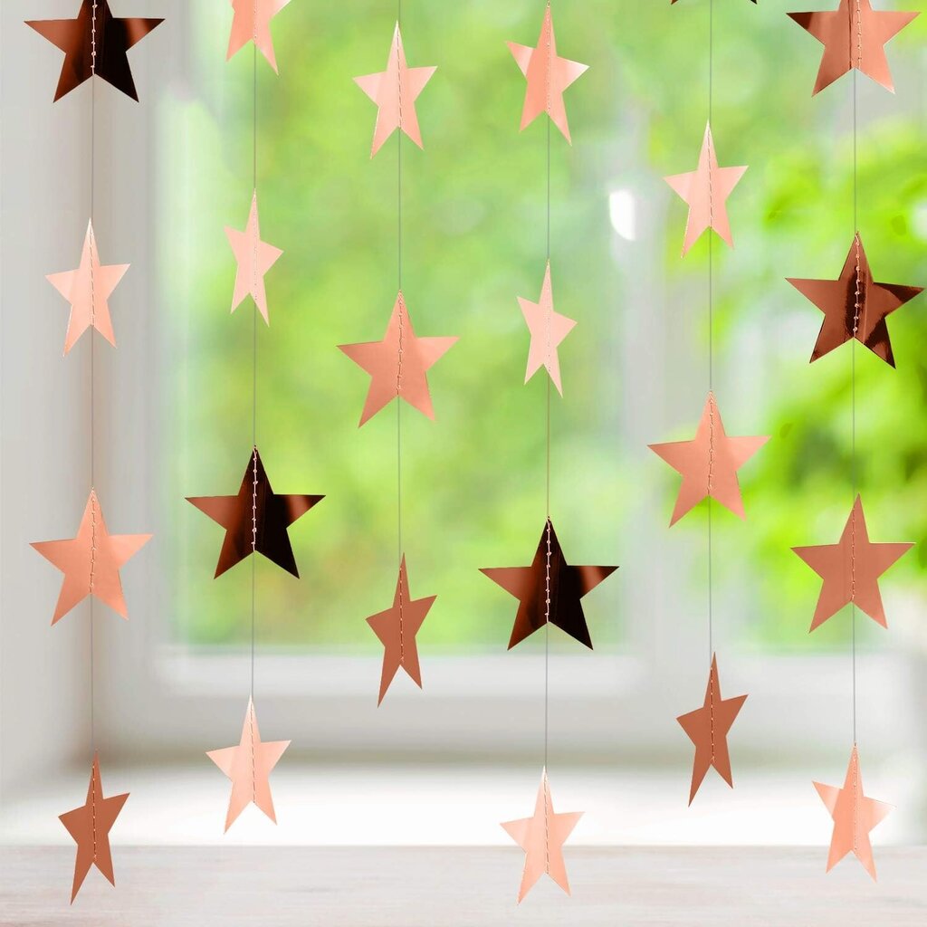 130 jalkaa Glitter Star Paper Seppele Banneri Riippuva Koriste valmistumisluokkaan onnittelut hinta ja tiedot | Taulut | hobbyhall.fi