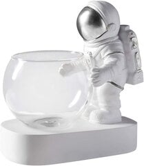 Astronaut Planter, Spaceman lasimaljakko led-valolla pohjoismainen moderni mehevä kukkaruukku Creative Decor valkoinen kotitoimiston pöytään hinta ja tiedot | Maljakot | hobbyhall.fi