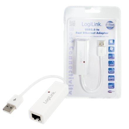 Sovitin LogiLink USB 2.0-> Ethernet hinta ja tiedot | Adapterit | hobbyhall.fi