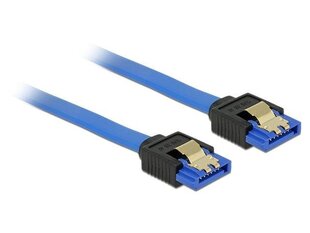 Delock Cable SATA 6 Gb/s liitäntä suora-> SATA liitäntä suora 50cm sininen hinta ja tiedot | Kaapelit ja adapterit | hobbyhall.fi