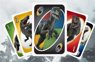 UNO Jurassic World 3 Solitaire, juhlien moninpeli hinta ja tiedot | Lautapelit ja älypelit | hobbyhall.fi