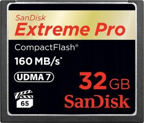 SanDisk Extreme Pro Compact Flash 32GB (SDCFXPS032GX46) hinta ja tiedot | Kameran muistikortit | hobbyhall.fi