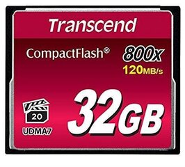 Transcend TS32GCF800 CompactFlash 32GB hinta ja tiedot | Kameran muistikortit | hobbyhall.fi