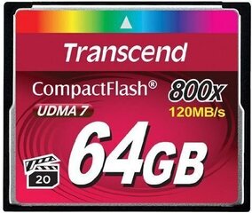 Transcend TS64GCF800 64GB hinta ja tiedot | Kameran muistikortit | hobbyhall.fi