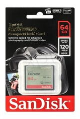 SANDISK Extreme CF 120MB/s 64 GB muistitikku hinta ja tiedot | Sandisk Kamerat ja tarvikkeet | hobbyhall.fi