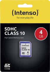 Intenso MicroSDHC 4GB Class10 hinta ja tiedot | Kameran muistikortit | hobbyhall.fi