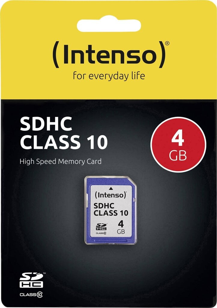 Intenso MicroSDHC 4GB Class10 hinta ja tiedot | Kameran muistikortit | hobbyhall.fi