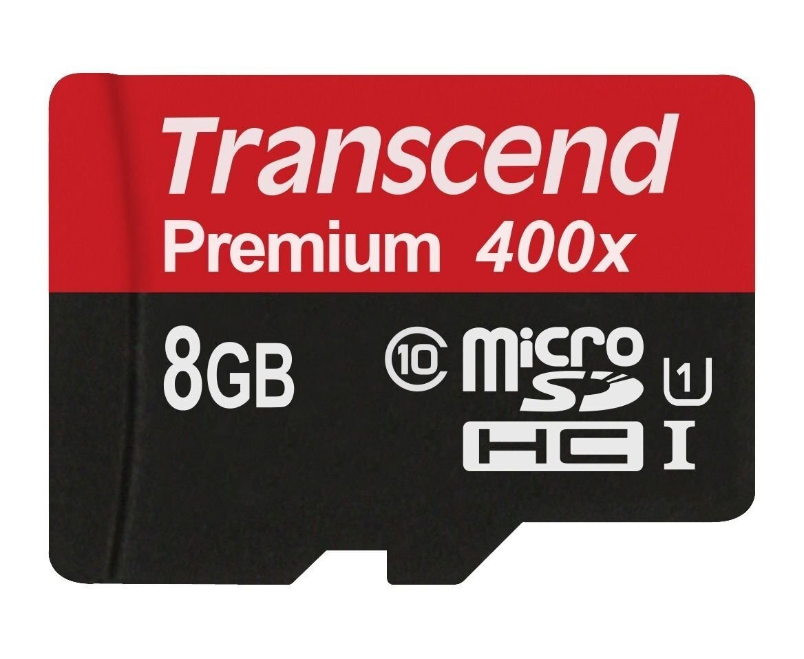 MEMORY MICRO SDHC 8GB W/ADAPT/UHS-I C10 TS8GUSDU1 TRANSCEND hinta ja tiedot | Kameran muistikortit | hobbyhall.fi