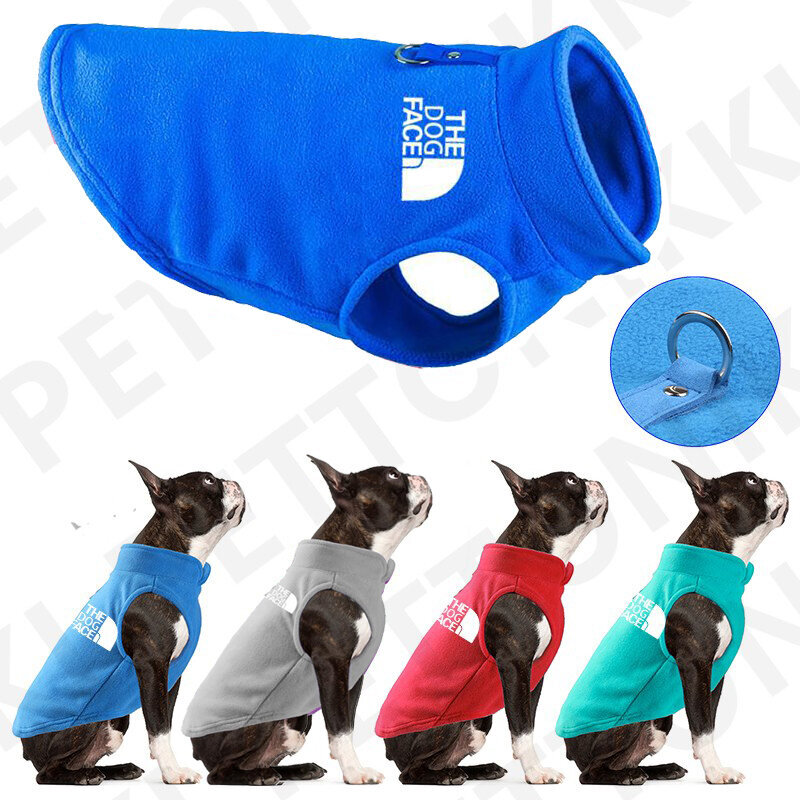 Talvi ulkoilu koiran vaatteet Fleece koiran liivi takki pienille keskikokoisille koirille Ranskanbulldogin koiranpentu koiran kissan vaatteet kiristysnyörillä Lake blue S hinta ja tiedot | Koiran vaatteet | hobbyhall.fi