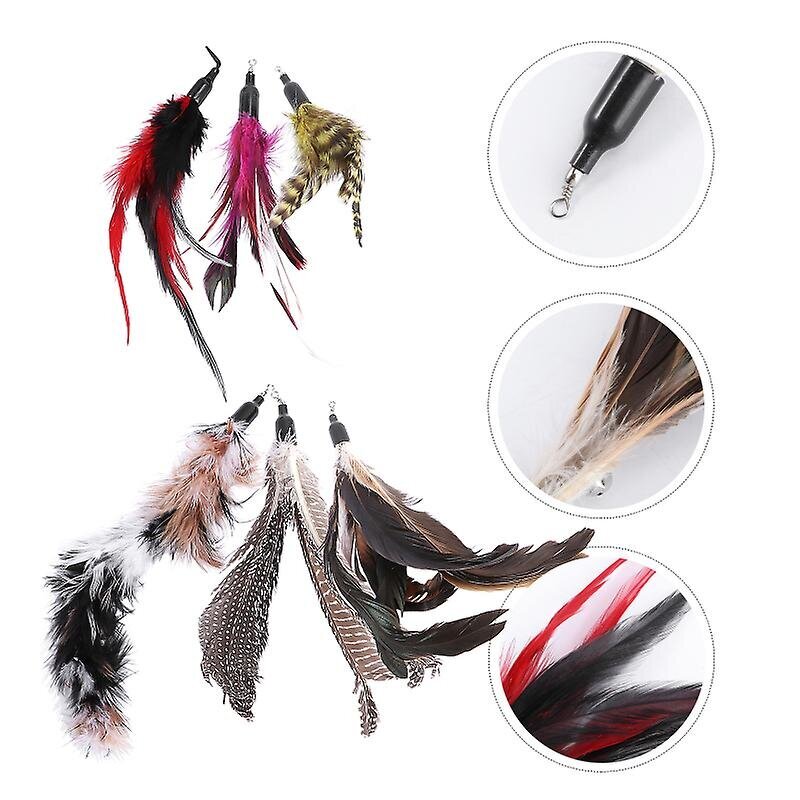 6 kpl Cat Teaser Feather hinta ja tiedot | Kissan hiekkalaatikot | hobbyhall.fi