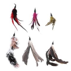 6 kpl Cat Teaser Feather hinta ja tiedot | Kissan hiekkalaatikot | hobbyhall.fi