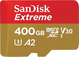 SANDISK Extreme microSDXC 400GB + SD Adp hinta ja tiedot | Kameran muistikortit | hobbyhall.fi
