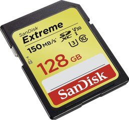 SanDisk Extreme SDXC 128 GB hinta ja tiedot | Kameran muistikortit | hobbyhall.fi