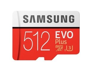 Samsung microSD Card Evo Plus 512 GB, Mi hinta ja tiedot | Kameran muistikortit | hobbyhall.fi
